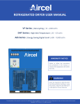 Refrigerated air dryer VF Series, DHT Series, AES Series User Manual