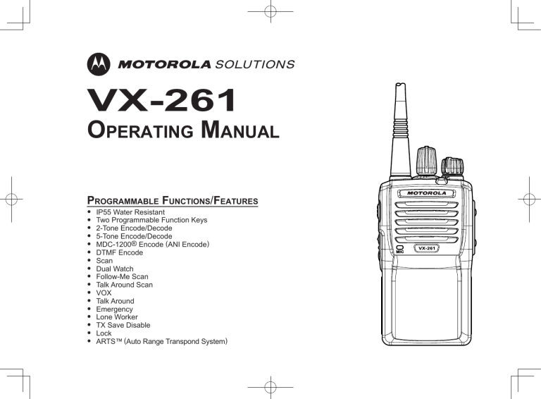 Vx 261 Motorola Solutions Manualzz