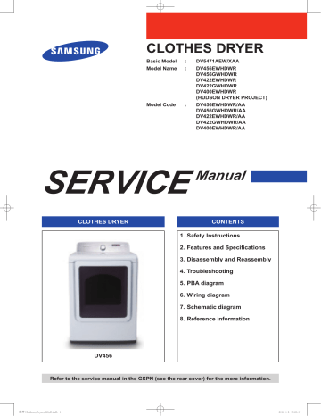 Samsung Dv456gwhdwr Aa Service Manual Manualzz Samsung Dv456gwhdwr Aa Service Manual, Samsung Dryer Wiring Diagram