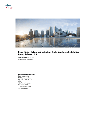 Cisco Digital Network Architecture Center Appliance Installation | Manualzz