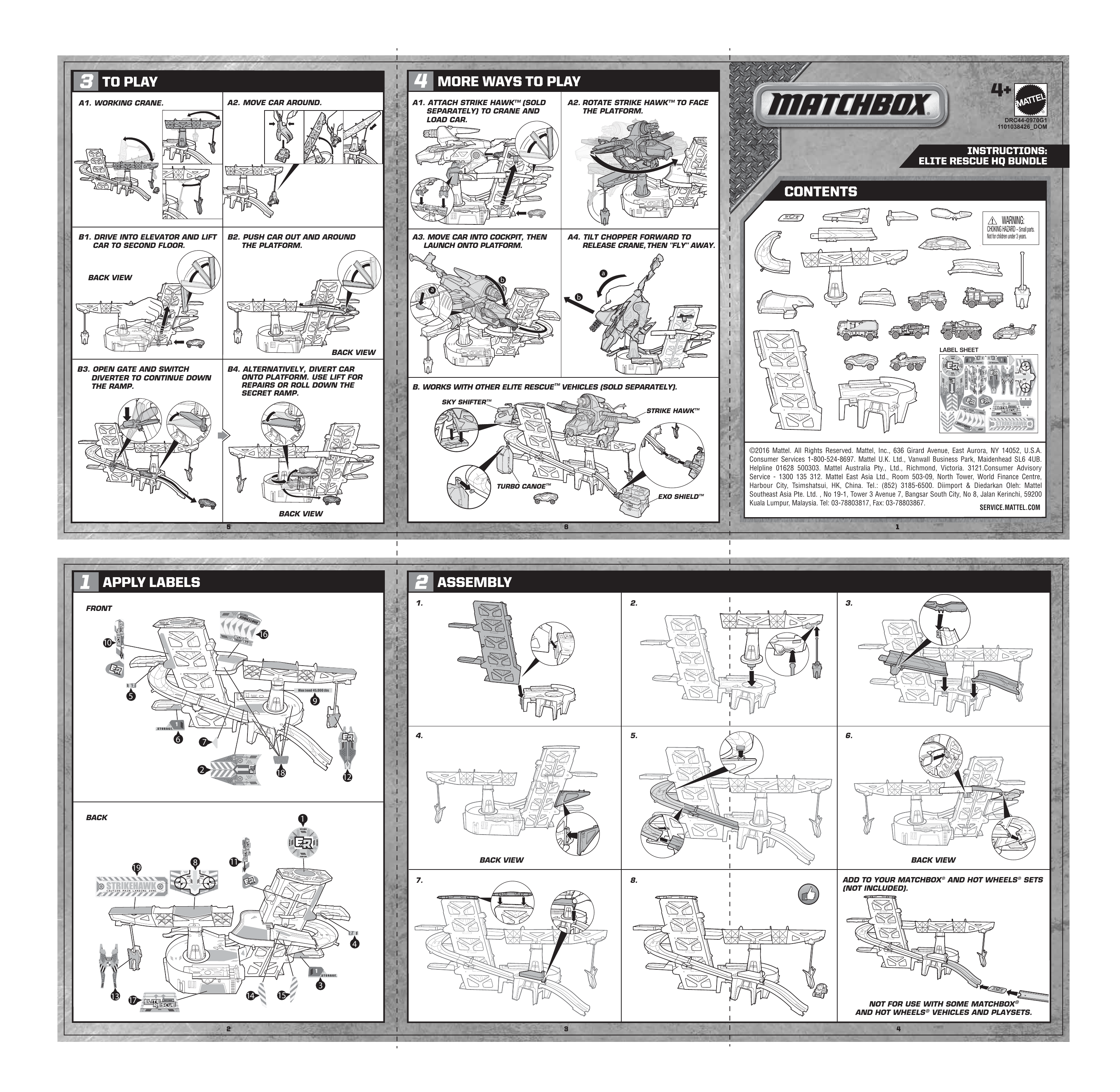 Mattel Matchbox Rescue Headquarters 