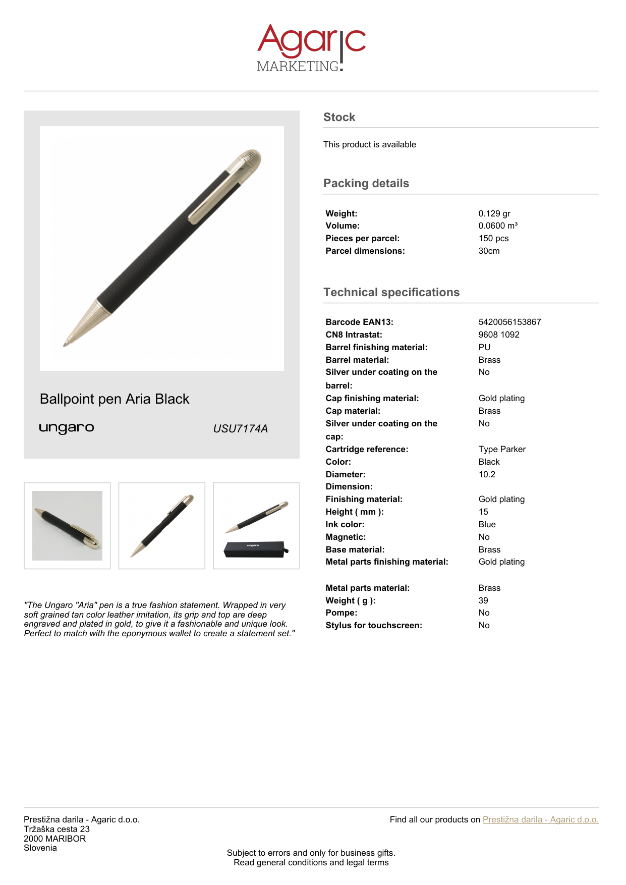 ballpoint pen dimensions