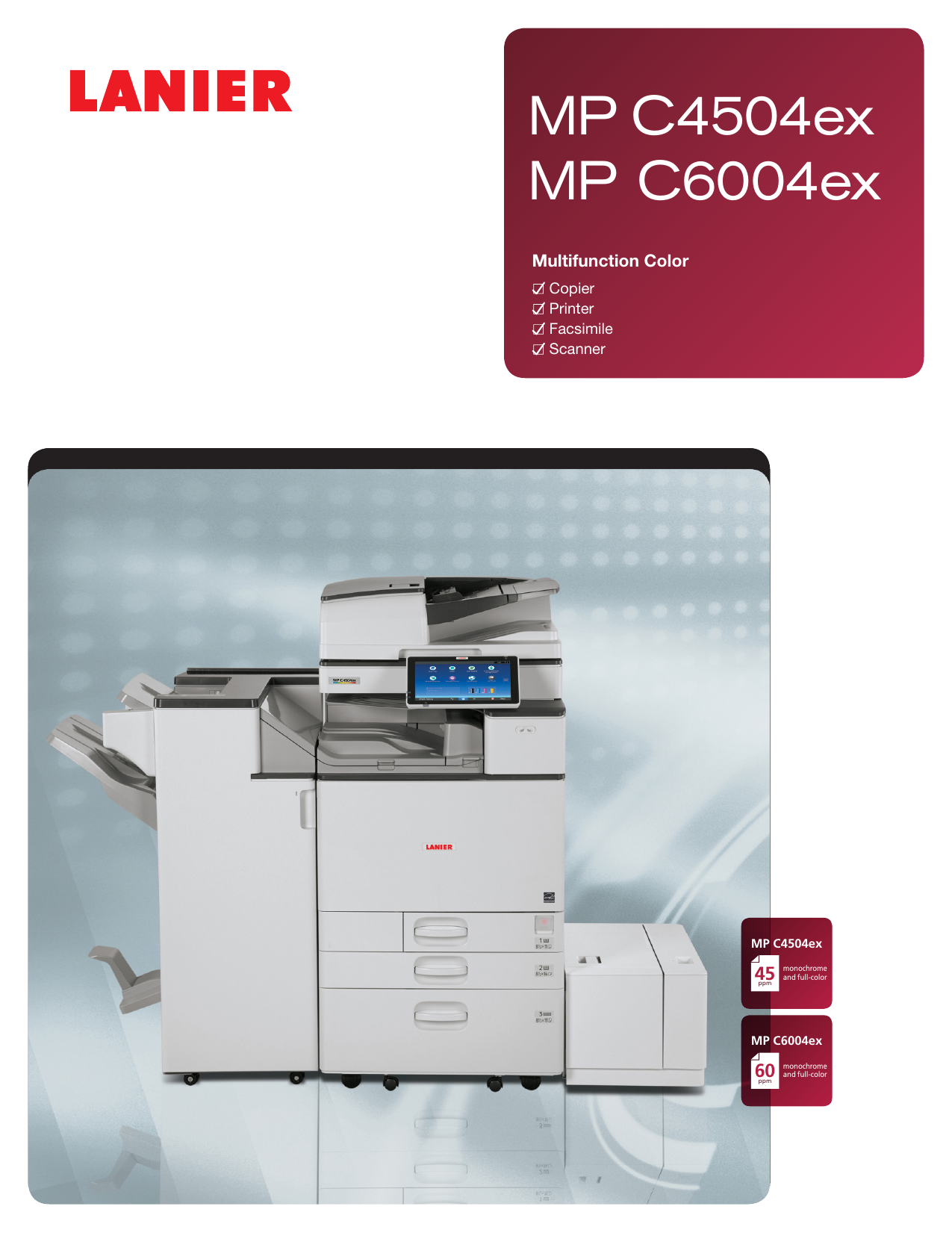 MP C4504ex MP C6004ex - Duplicating 