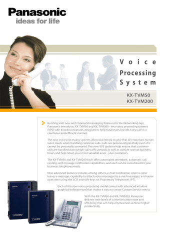 Panasonic KX-TVM50 Brochure | Manualzz