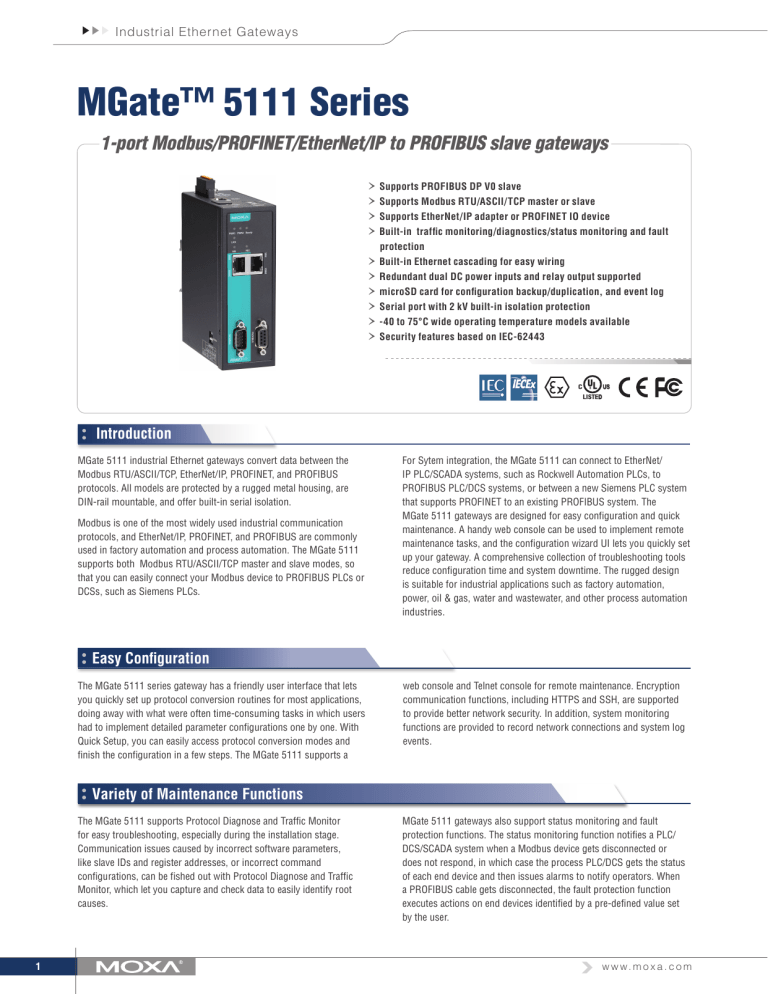 Mgate 5111 Series Manualzz