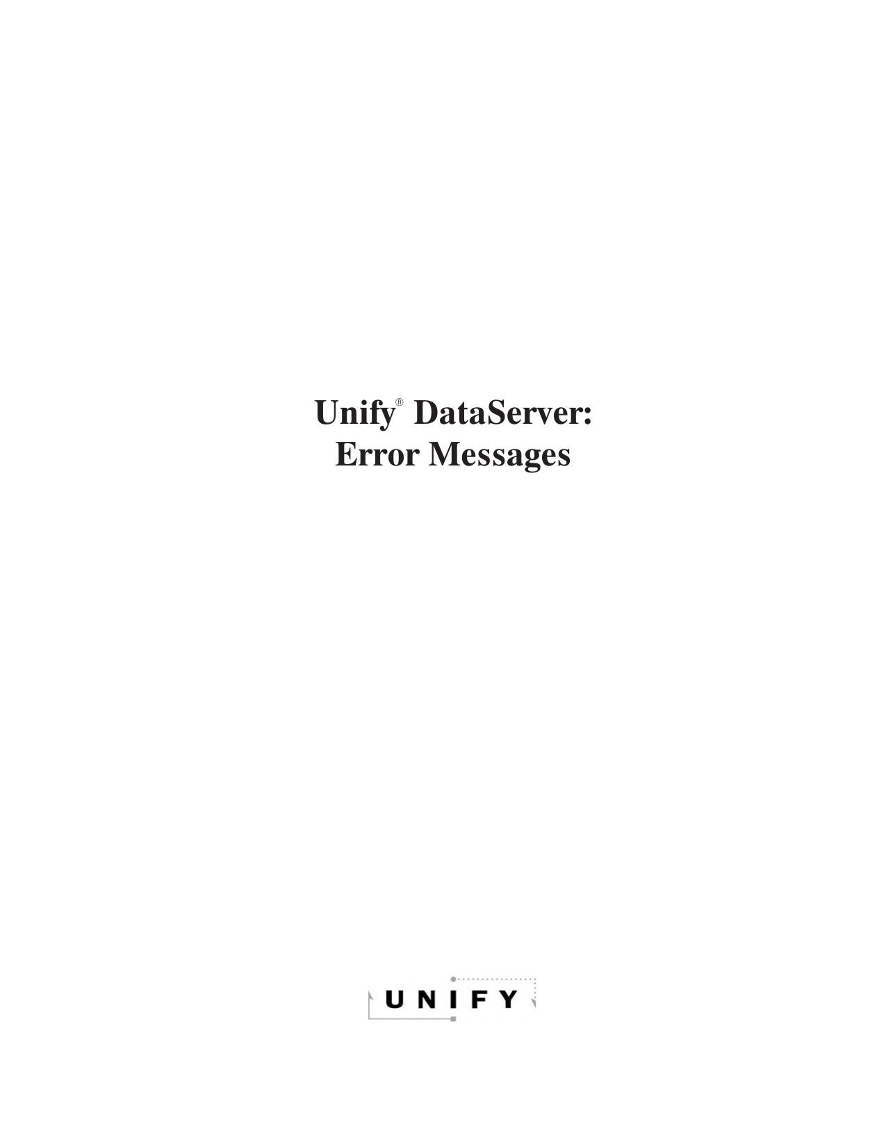 Unify Dataserver Error Messages Manualzz