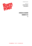 Rammer 1322 STD Operator's Manual