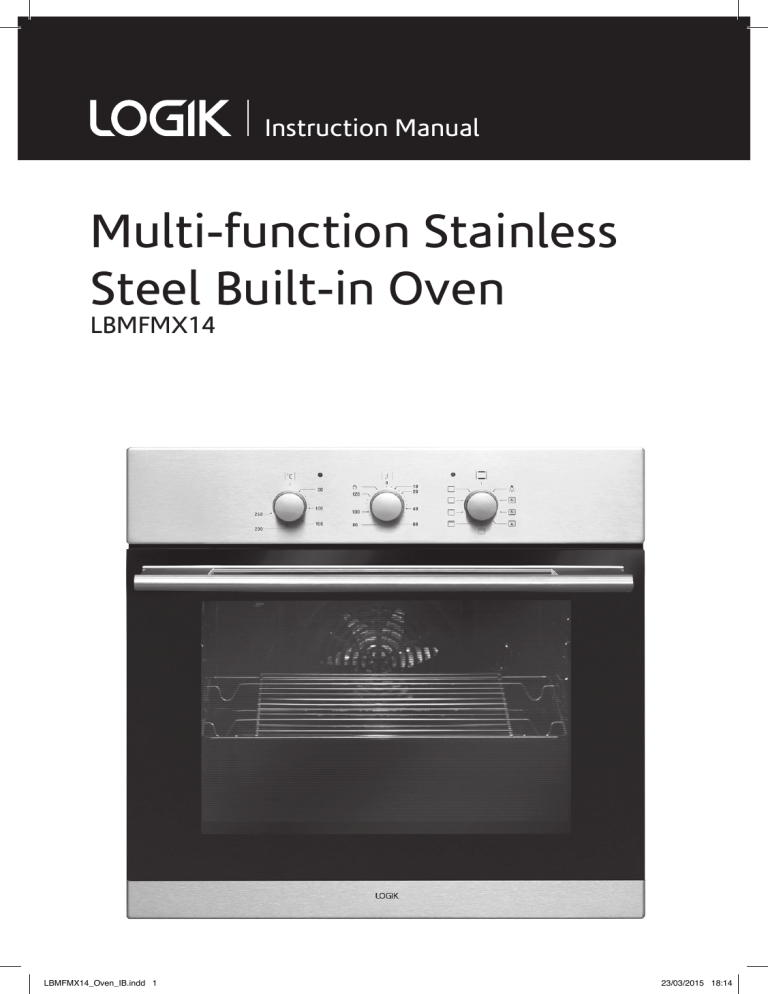 LOGIK Builtin Oven LBMFMX14 Manual Manualzz