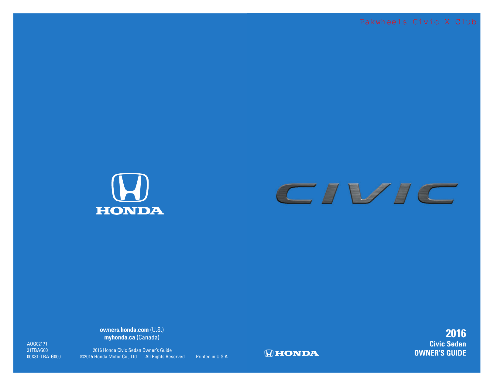 Owners Honda Com >> Pakwheels Civic X Club Manualzz Com Owners Honda Com >> Pakwheels Civic X Club Manualzz Com
