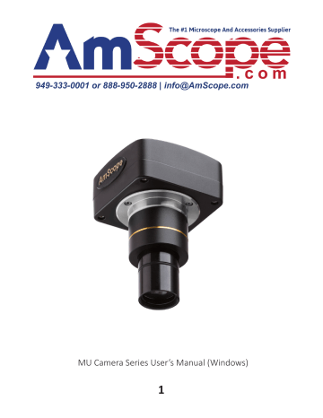 AmScope MU USB3.0 User manual | Manualzz