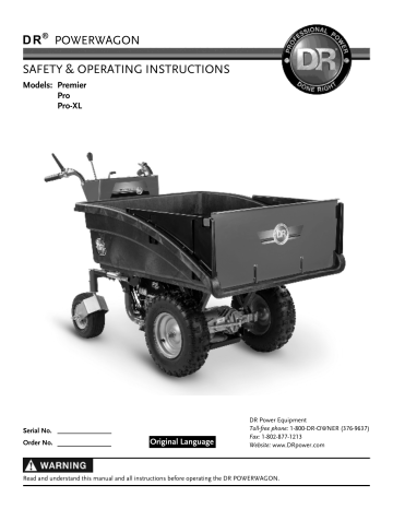 DR PRO-XL, Premier, PRO User manual | Manualzz