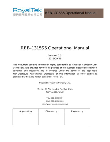 REB-1315S5 Operational Manual | Manualzz