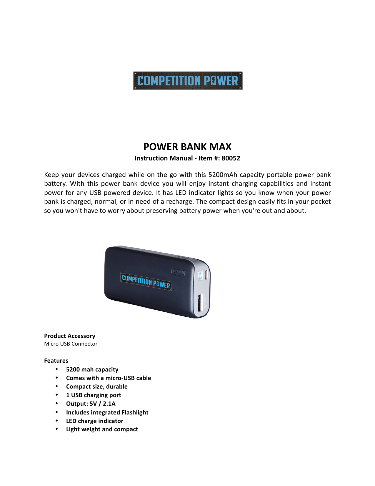 Max power bank