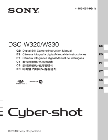Sony DSC-W320 Instrucciones de operación | Manualzz