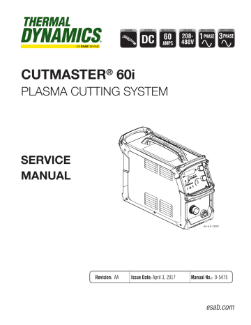 ESAB CUTMASTER® 60i Plasma Cutting System Service Manual | Manualzz