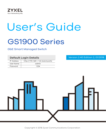 ZyXEL GS1900-10HP 8/10/16/24/48-port GbE Smart Managed Switch User's Guide | Manualzz