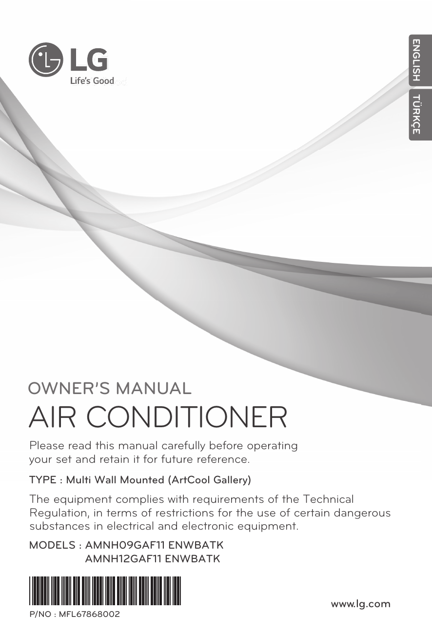 AMNH09GAF11 Owner's manual LG air conditioner Manualzz