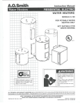 A.O.Smith Electric Water Heater 6-120 Instruction Manual
