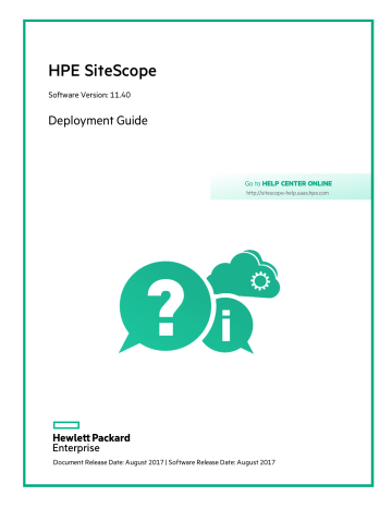 HPE SiteScope Deployment Guide Manualzz