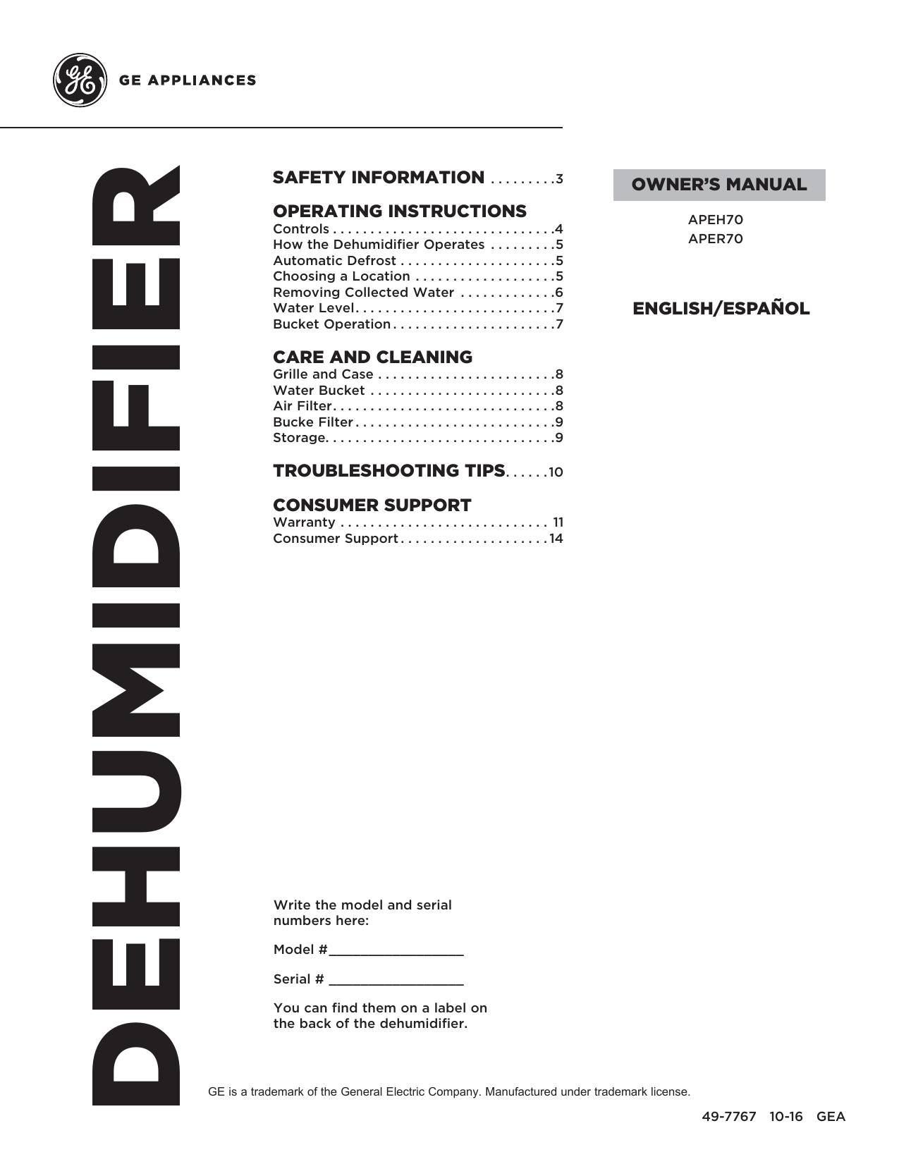 Ge Dehumidifier Manual 70 Pint Sales Prices idsdeutschland.de