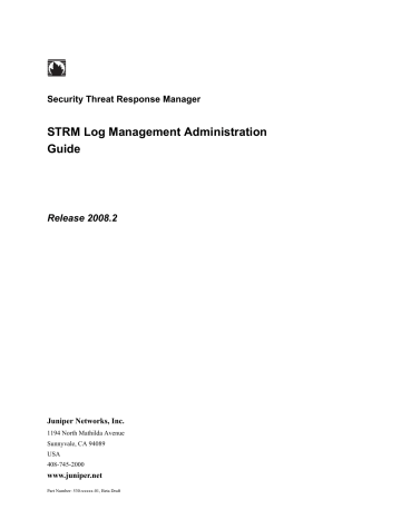 STRM Log Management Administration Guide | Manualzz