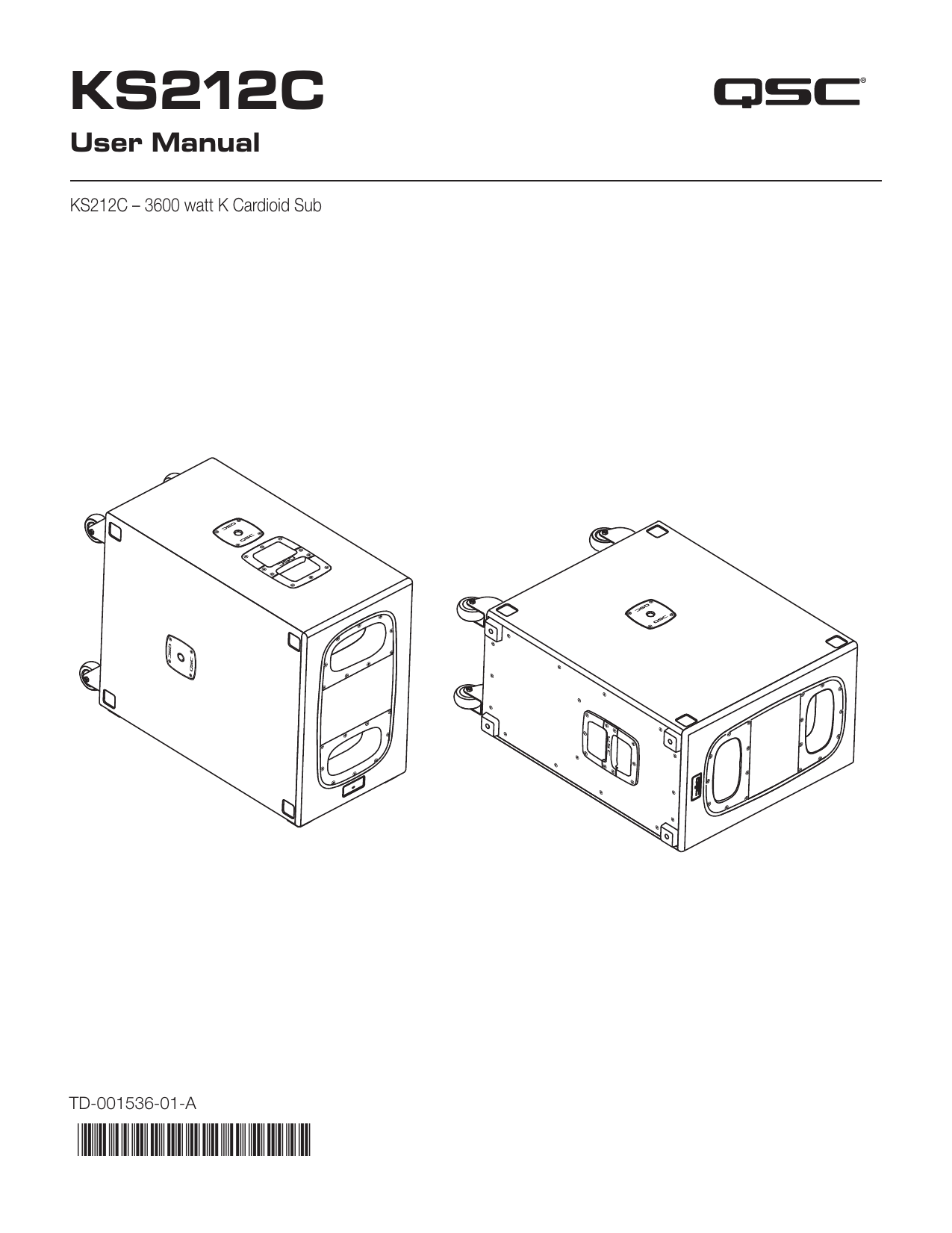 qsc ks212c k cardioid subwoofer