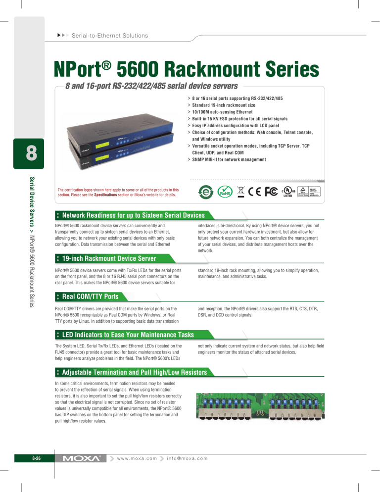 Nport 5600 Rackmount Series Manualzz