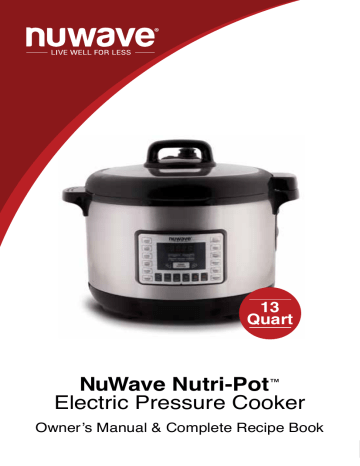 Nuwave 6 qt electric pressure cooker manual hot sale