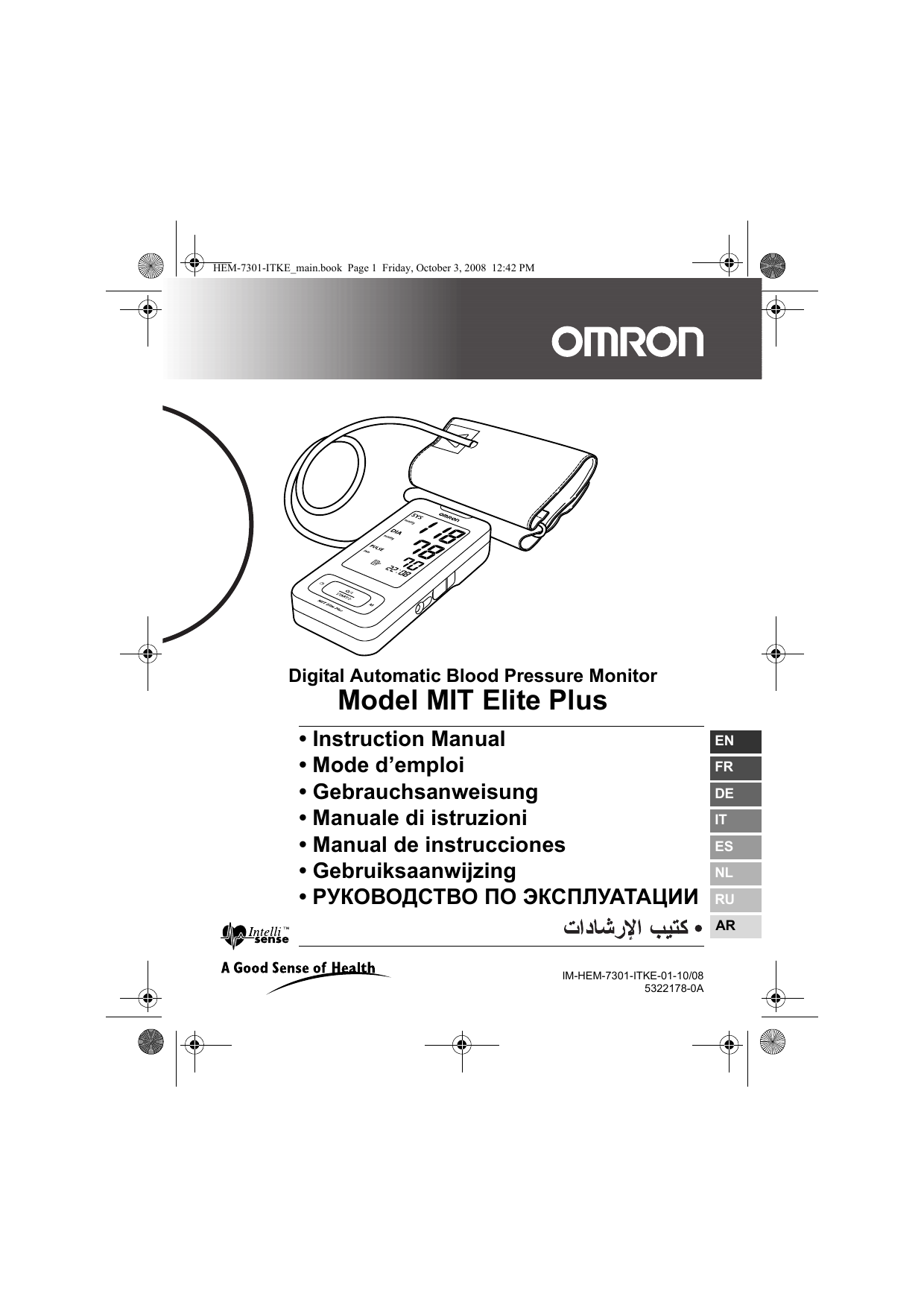 User manual Omron M3 HEM-7154-E (English - 98 pages)