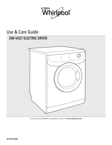 Whirlpool 240-VOLT ELECTRIC DRYER Use & Care Manual | Manualzz