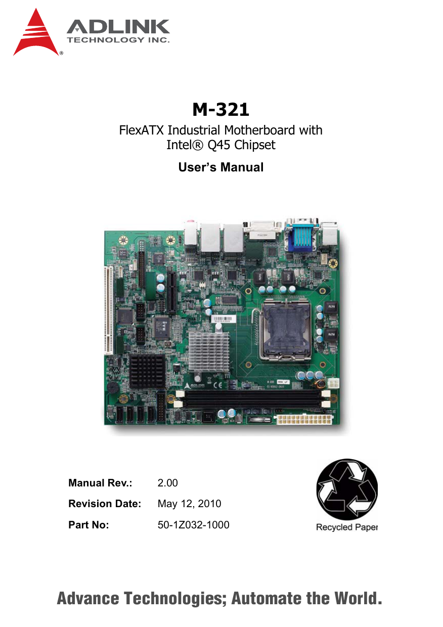 M-321 FlexATX Industrial Motherboard with Intel® Q45 Chipset | Manualzz