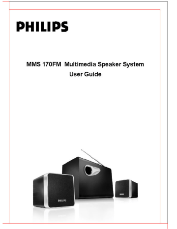 MMS 170FM Multimedia Speaker System User Guide | Manualzz