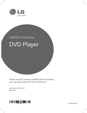 LG DP547H User manual | Manualzz