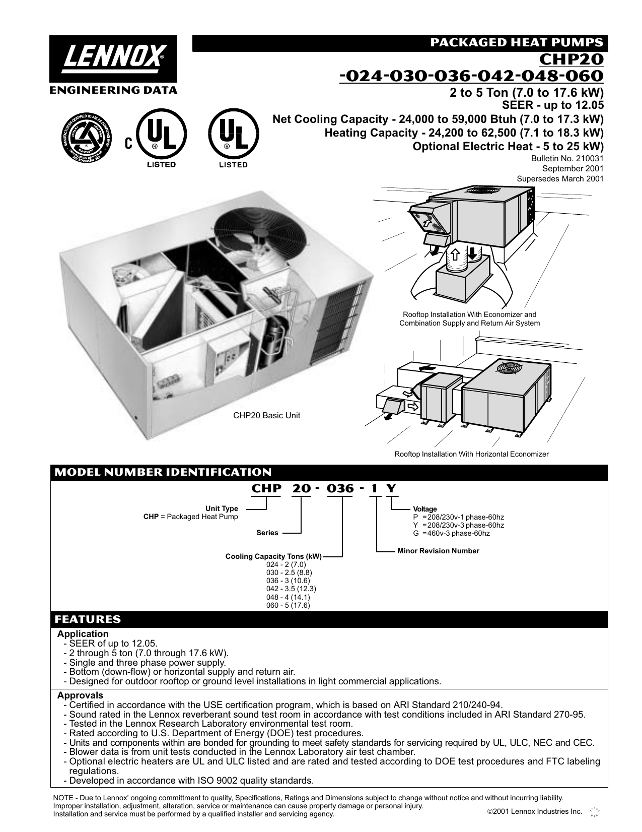 CHP20 −024−030−036−042−048−060 | Manualzz