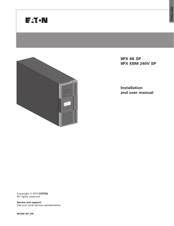 Eaton 9PX EBM 240V SP Installation and User Manual | Manualzz