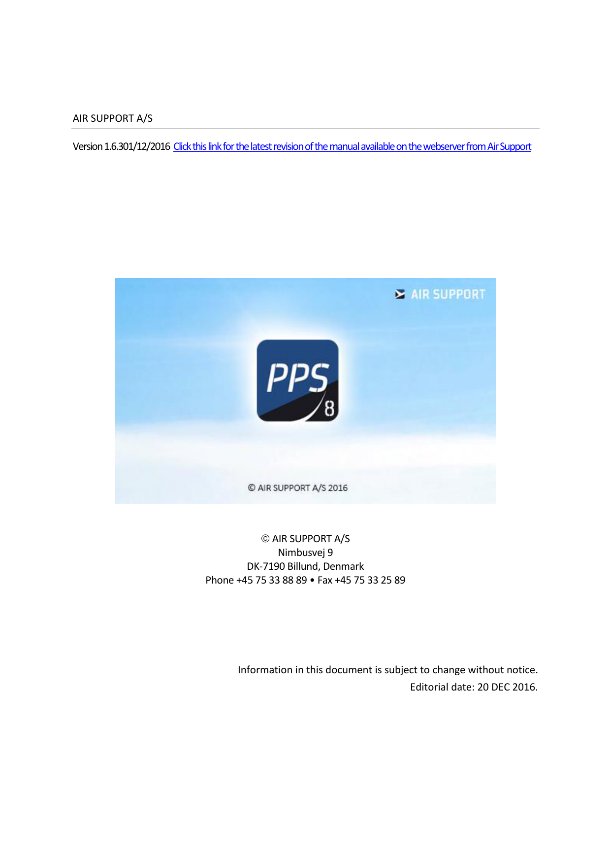 Air Support A S Version 1 6 301 12 2016 Click This Link For The Manualzz