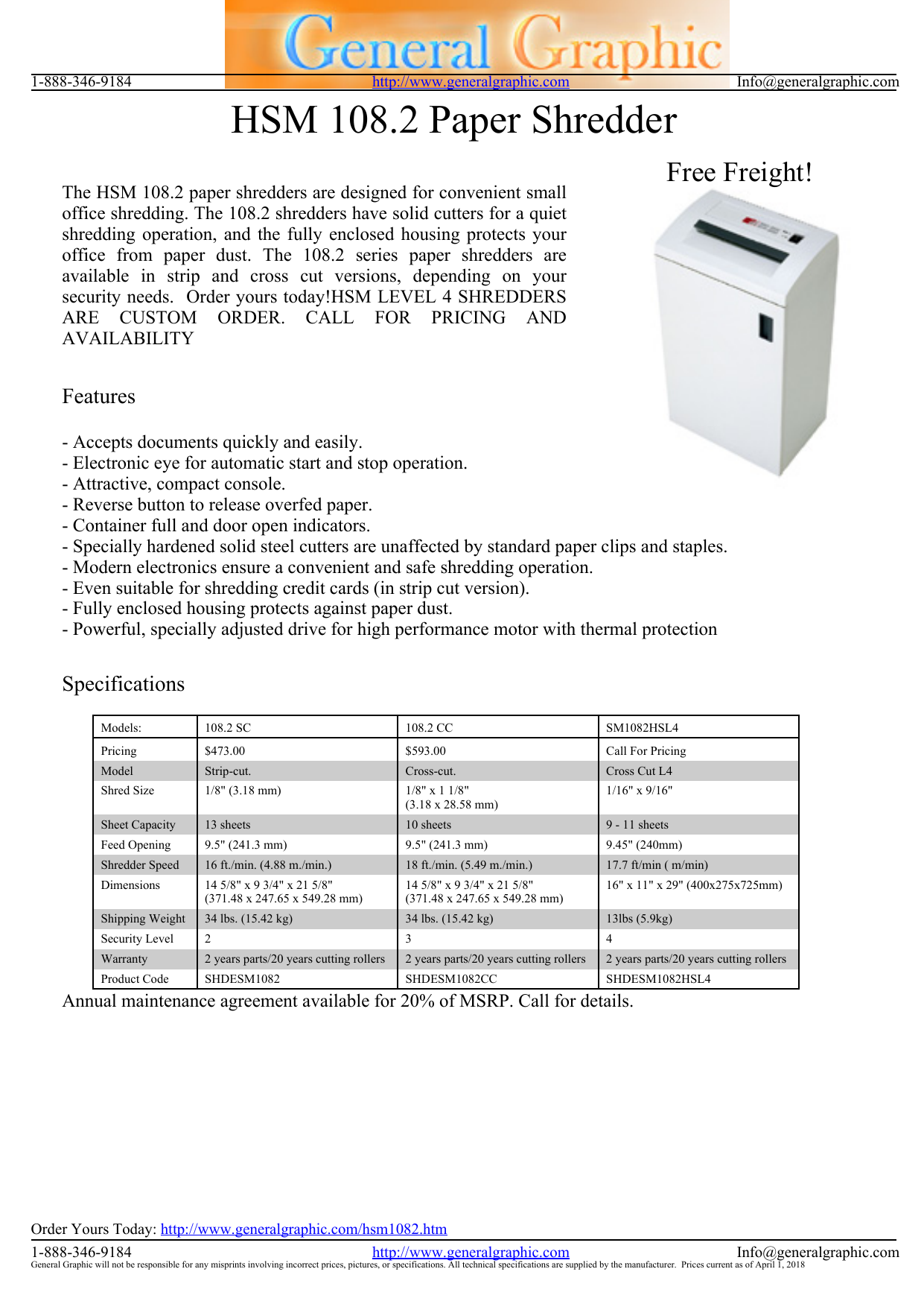 omnitech 14 sheet cross-cut shredder