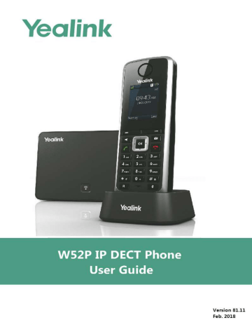 Yealink YEA-W52P Landline Phone User Manual | Manualzz