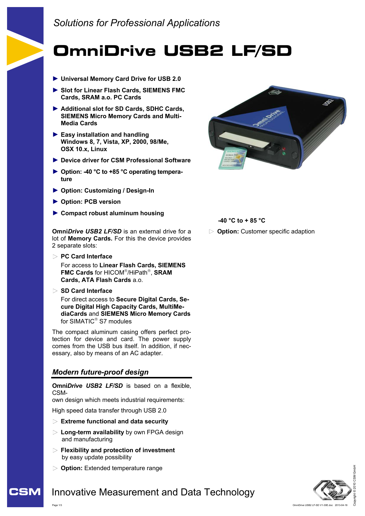 omnidrive usb lf/sd | manualzz