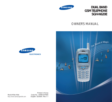 Samsung SGH-N620 Owner's Manual | Manualzz
