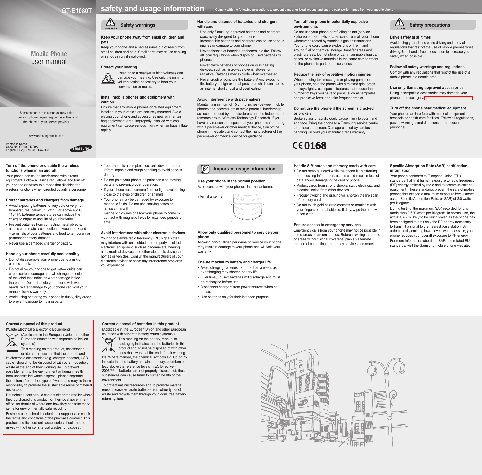 Samsung GT-E1080/F User Manual | Manualzz