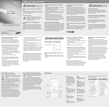 Samsung GT-E2120 User Manual | Manualzz