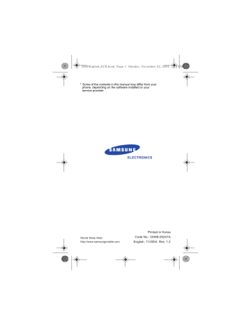 Samsung SGH-E800 User Manual | Manualzz