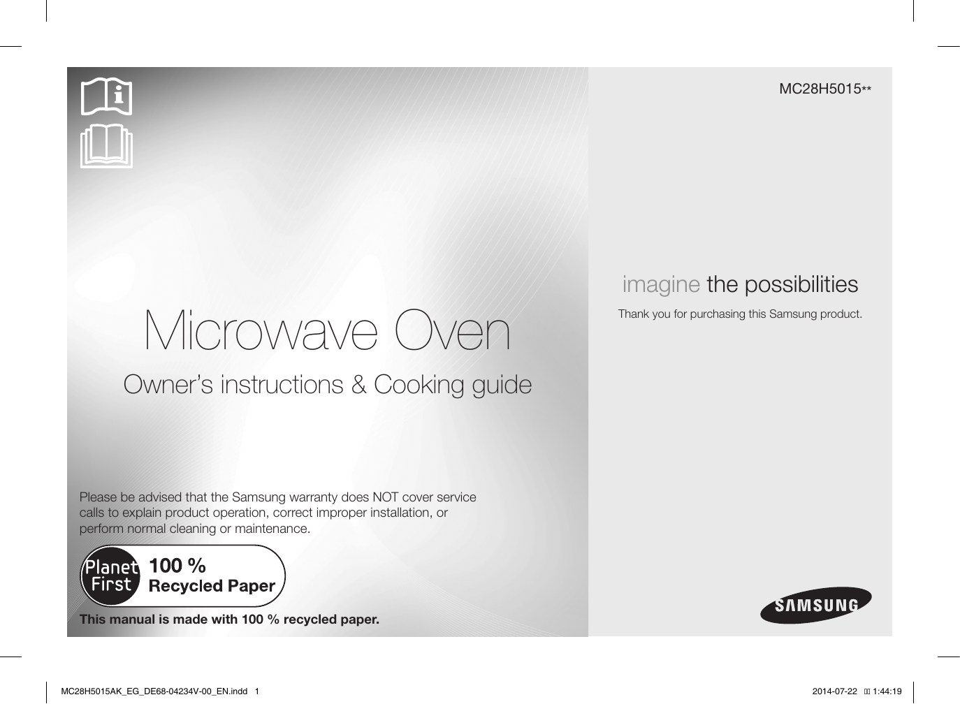 900 W Samsung MC28H5015AK Mikrowelle