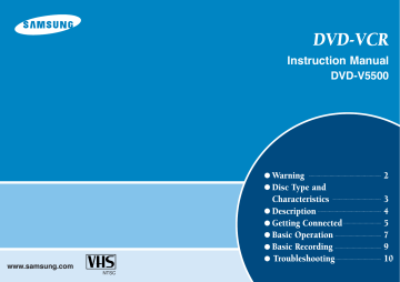 Samsung DVD-V5500 Quick Guide | Manualzz