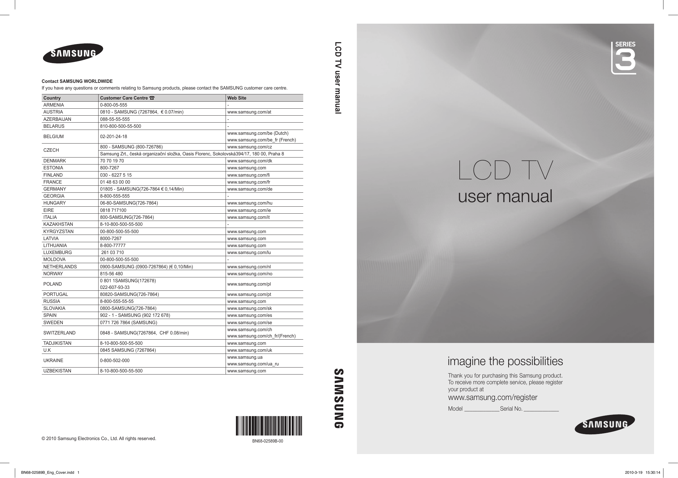 Samsung Le32c350d1w User Manual Manualzzcom