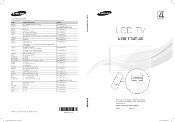 MKD. Samsung LE32E420E2W | Manualzz