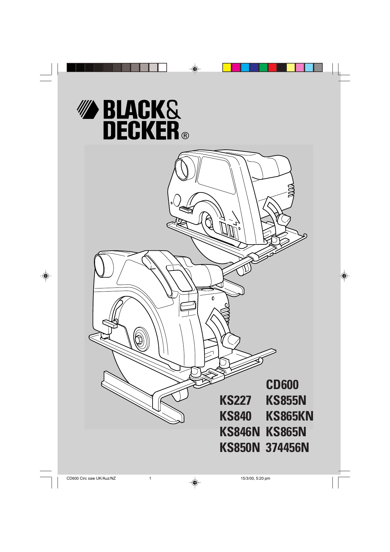 Black and decker 2025 circular saw manual