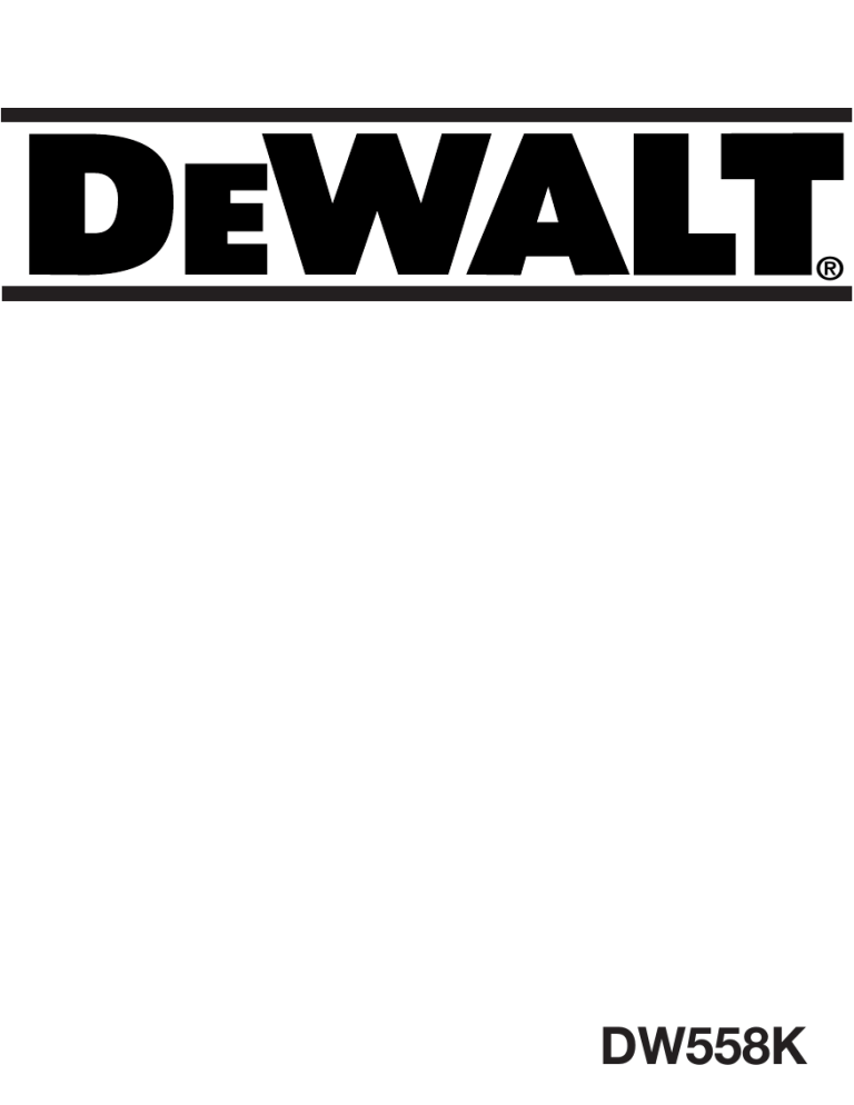 Dewalt Dw558 Hammer Type 3 Instruction Manual Manualzz