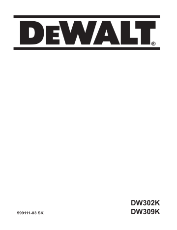 DeWalt DW309 CUTSAW Type 2 instruction manual | Manualzz